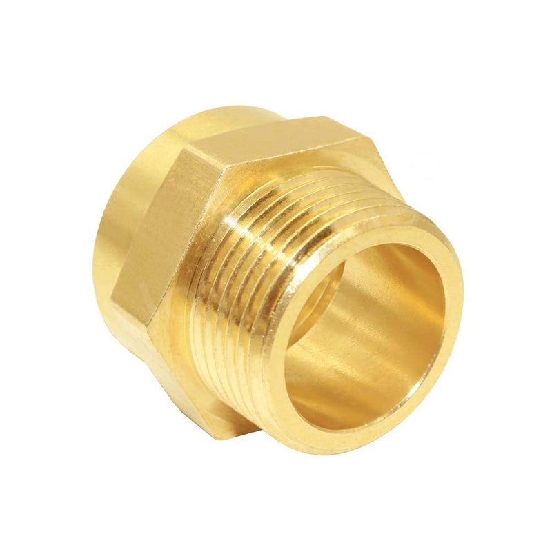 Joywayus Brass Fitting 1" G Thread FemaleÃ—1" NPT Thread Male Brass Pipe Fitting Adapter - Image 1